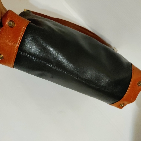 Vintage  Givenchy Black Leather Shoulder Purse - Picture 6 of 16